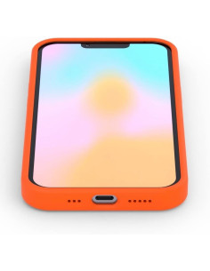 iPhone 15 Pro Max Gummibelagd Skal Kameraskydd Liquid - Orange