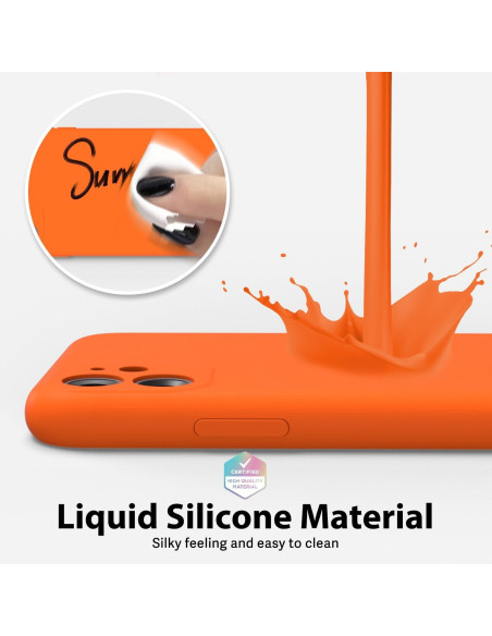 iPhone 11 Gummibelagd Skal Kameraskydd Liquid - Orange