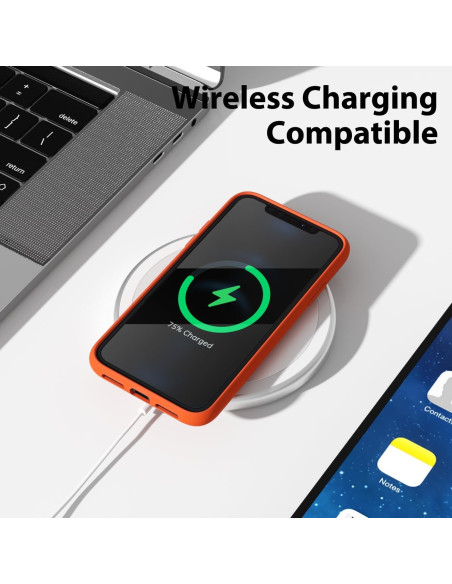 iPhone 11 Gummibelagd Skal Kameraskydd Liquid - Orange