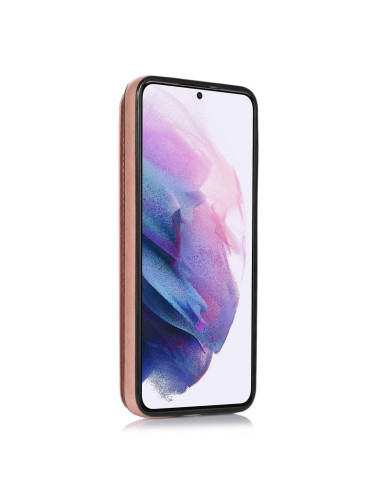 Samsung S25 Stöttåligt Skal Korthållare 3-FACK Flippr V2 - Roseguld