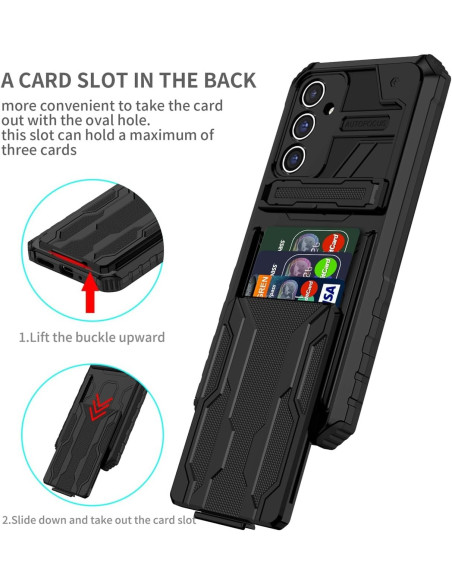 Samsung S25 Stöttåligt Skal Kickstand &amp; Kortfack ThinArmor V3