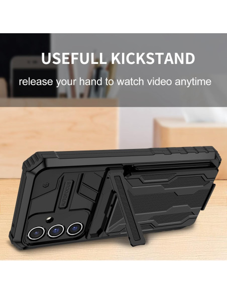 Samsung S25 Stöttåligt Skal Kickstand &amp; Kortfack ThinArmor V3