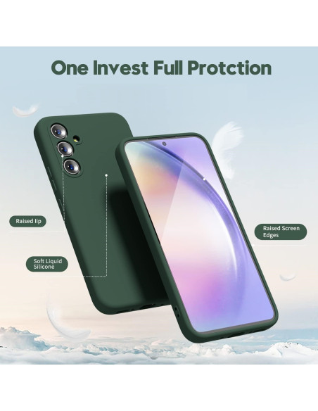 Mattgrönt TPU-skal för Samsung S25 Plus med kameraskydd, sett från sidan med fokus på knappar och kanter