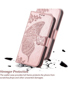 Samsung S25 Plus Plånboksfodral PU-Läder 4-FACK Motiv Fjäril
