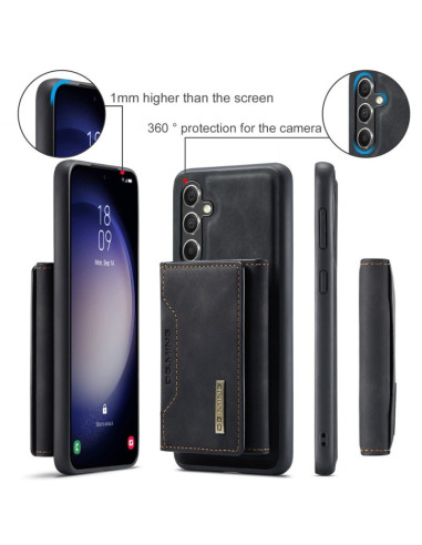 8-FACK Samsung S25 Plus Stöttåligt Skal med Magnetisk Korthållare DG.MING Detach
