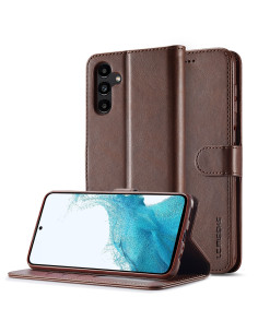 LC.IMEEKE Plånboksfodral Samsung S25 Plus - Mörkbrun