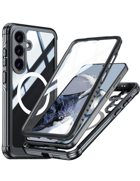 Samsung S25 Plus Heltäckande Magsafe Premium 3D Skal 3in1 ThreeSixty