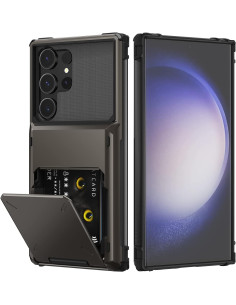 Samsung S25 Ultra Stöttåligt Skal med Kortfack Void