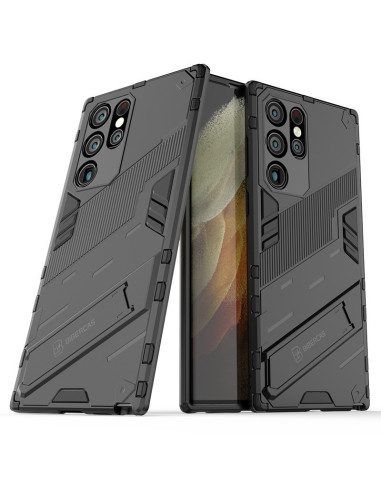 Samsung S25 Ultra Stöttåligt Skal med Kickstand ThinArmor V2 - Svart
