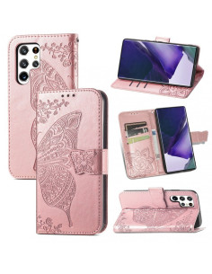 Samsung S25 Ultra Plånboksfodral PU-Läder 4-FACK Motiv Fjäril