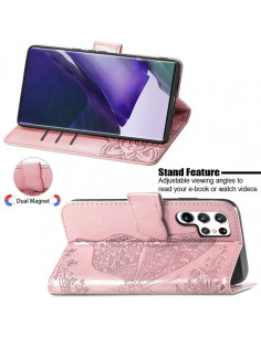 Samsung S25 Ultra Plånboksfodral PU-Läder 4-FACK Motiv Fjäril 2