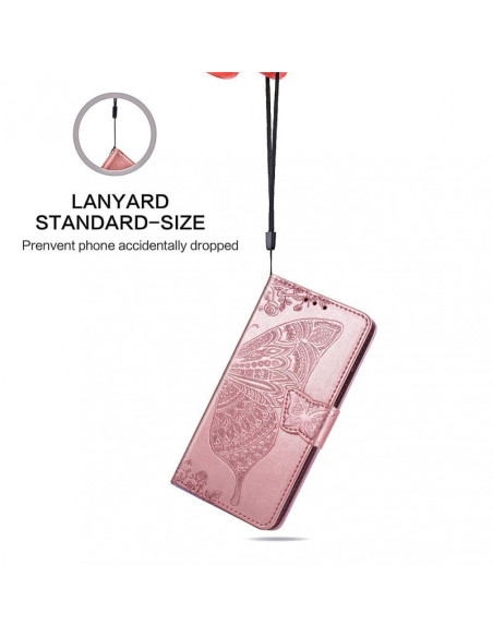 Samsung S25 Ultra Plånboksfodral PU-Läder 4-FACK Motiv Fjäril