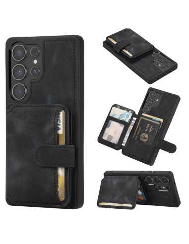 Samsung S25 Ultra Stöttåligt Premium Skal RFID 7-FACK Solid V6 Nordcell™ svart
