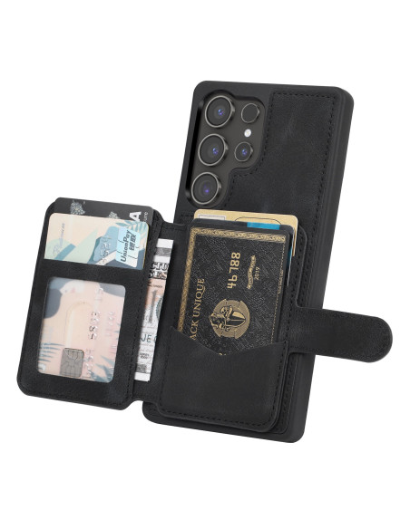 Samsung S25 Ultra Stöttåligt Premium Skal RFID 7-FACK Solid V6 Nordcell™ svart