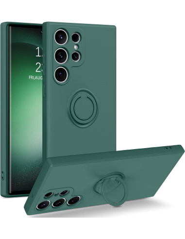 Samsung S25 Ultra Stöttåligt Skal med Ringhållare CamShield - Grön