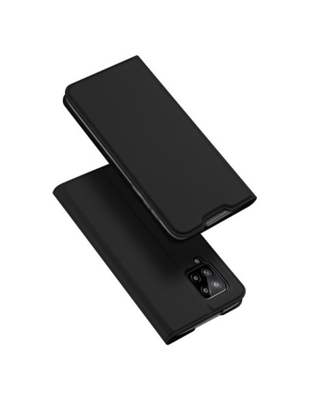 Svart Dux Ducis Skin Pro fodral för Samsung A42 5G, stängt för att visa utsidan