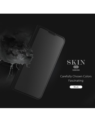 Svart Dux Ducis Skin Pro fodral för Samsung A42 5G, sett framifrån med slät yta och utan öppning