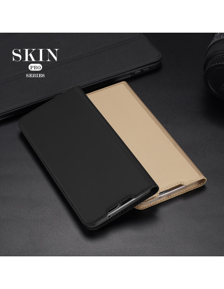 Svart Dux Ducis Skin Pro fodral för Samsung A42 5G, sett från sidan med stängd design