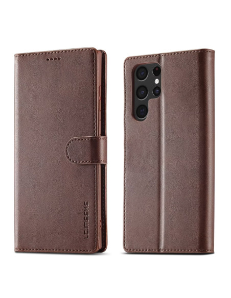 LC.IMEEKE Plånboksfodral Samsung S25 Ultra - Mörkbrun