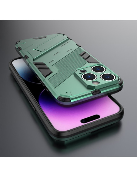 iPhone 16 Pro Stöttåligt Skal med Kickstand ThinArmor V2 - Grön