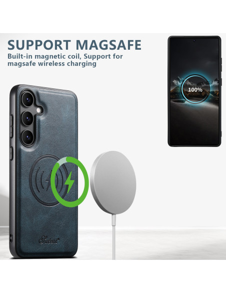 Suteni™ 2in1 Magsafe Skal med Korthållare Samsung S25 Plus - Blå