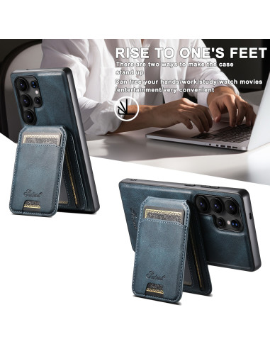 Suteni™ 2in1 Magsafe Skal med Korthållare Samsung S25 Ultra - Blå