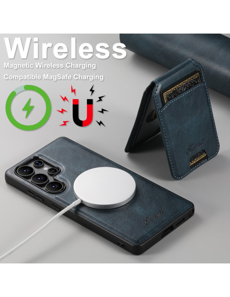 Suteni™ 2in1 Magsafe Skal med Korthållare Samsung S25 Ultra - Blå