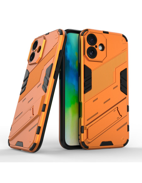 iPhone 16 Stöttåligt Skal med Kickstand ThinArmor V2 - Orange