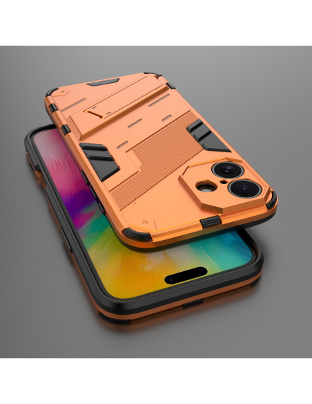 iPhone 16 Stöttåligt Skal med Kickstand ThinArmor V2 - Orange