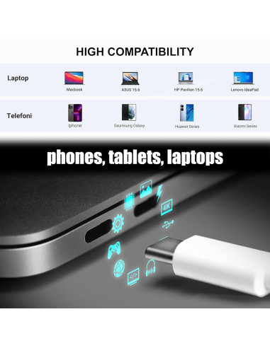 Snabb &amp; Hållbar USB-C Kabel 1M – Perfekt för Laddning &amp; Dataöverföring