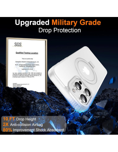 iPhone 16 Pro Max Stöttåligt Magsafe Skal med Kickstand Nordcell™- Transparent