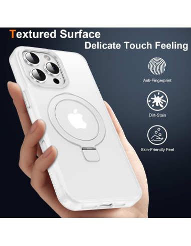 iPhone 16 Pro Max Stöttåligt Magsafe Skal med Kickstand Nordcell™- Transparent