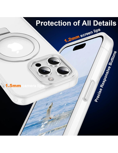 iPhone 16 Pro Max Stöttåligt Magsafe Skal med Kickstand Nordcell™- Transparent
