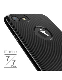 iPhone 7 skal i svart fullkolfiber med detaljerad textur 2