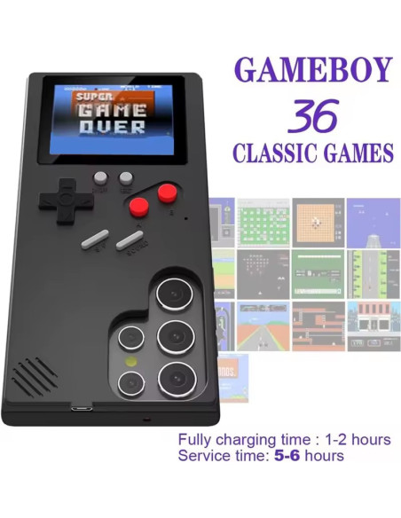 Samsung S25 Ultra Klassisk Gameboy Skal Färgskärm | 36st Små Spel