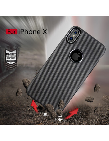 iPhone X Stöttåligt Skal FullCarbon V2