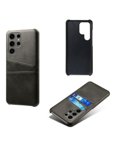 Samsung S25 Ultra Stötdämpande Mobilskal Korthållare Retro V2 - Svart 2