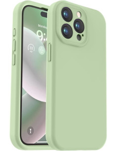 Gummibelagt Stöttåligt Skal med Kameraskydd iPhone 15 Pro - Grön