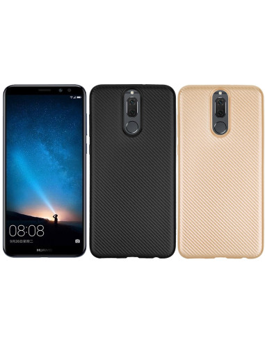 Svart stöttåligt skal i FullCarbon V2-design monterat på Huawei Mate 10 Lite