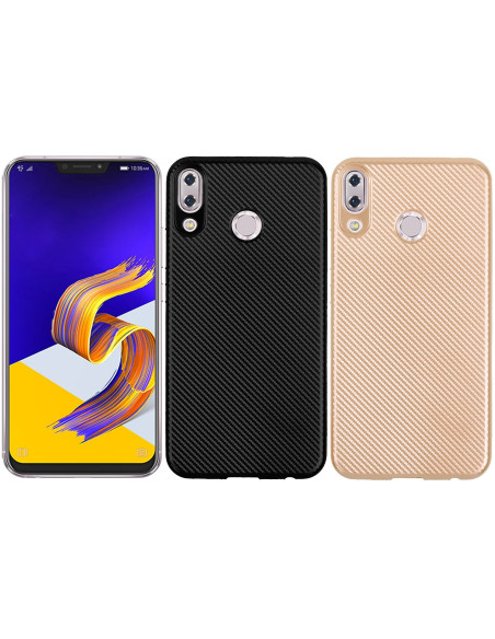 Svart stöttåligt skal av TPU för Zenfone 5 & 5Z, visat från sidan