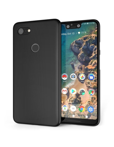 Google Pixel 3 Ultratunn Gummibelagd Mattsvart Skal