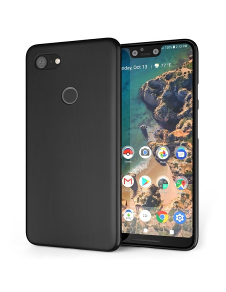 Google Pixel 3 Ultratunn Gummibelagd Mattsvart Skal