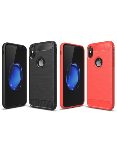 Svart SlimCarbon skal för iPhone XR med texturerad yta och kameraöppning