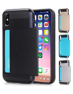iPhone XS Stöttåligt Skal med Kortfack