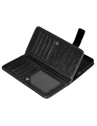 Inuti plånboksfodralet för iPhone XS Max med flera kortfack och genomskinlig ficka