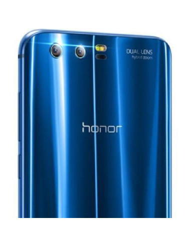 Närbild av Honor 9 med kamera linsskydd applicerat
