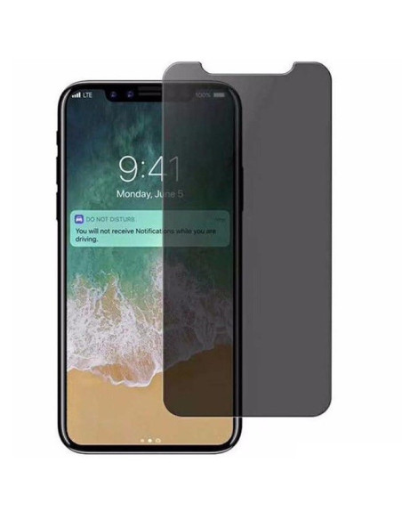 iPhone XS Max Privacy Härdat glas 0.26mm 2.5D 9H
