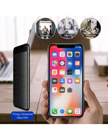 iPhone XS Max Privacy Härdat glas 0.26mm 2.5D 9H