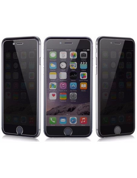 2-PACK iPhone 6 &amp; 6 Privacy Härdat glas 0.26mm 2.5D 9H