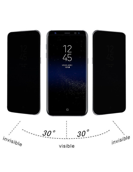 Samsung S9 Privacy FullFrame Härdat glas 0.26mm 2.5D 9H